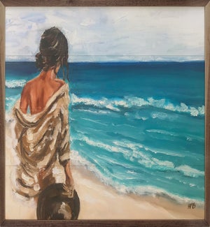 Ocean View With Hat By Annette Beraud Battaglia